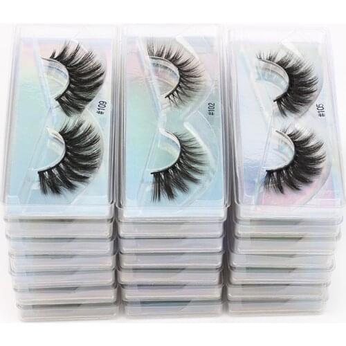Mink lashes wholesale 4/10/50/100pairs eyelashes natural false lashes wispy fluffy eyelashes bulk Fake Lashes Makeup