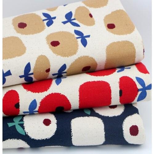 New Year apple Printed Polyester Cotton Fabric For Making Handmade Home Textile Cushion Dress Clothes