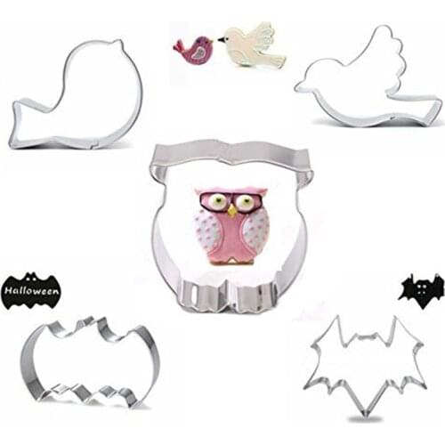 New Halloween Spider Bat Ghost Shape Fondant Cookie Mold Cutter Cake Decor Tool Stainless Steel Xmas Tool Cortadores De Fondant