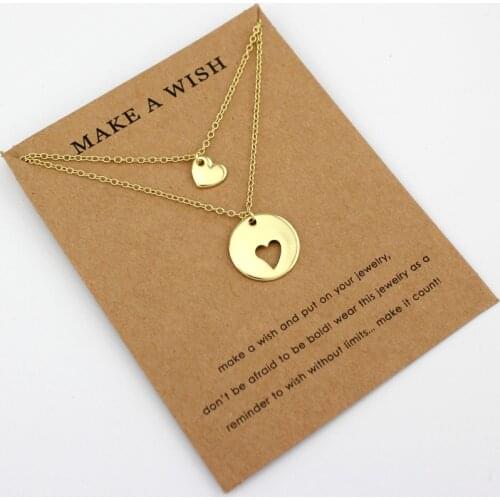 Heart Chain Necklace Mother and Daughter Necklaces Set Daughters Couple Mom Birthday Sisters Gift Best Friends Fashion Jewelry
