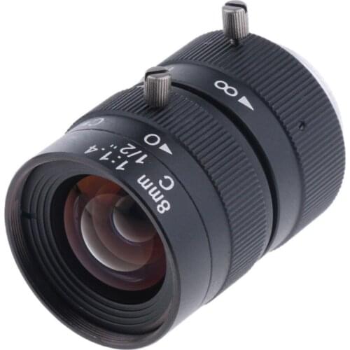 HD 3MP 1/2" 8mm F1.4 Manual Iris CS C Mount Lens for CCTV Security Camera