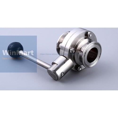 304 Stainless Steel 3/4" 19mm Sanitary 1.5" Tri Clamp Butterfly Valve Brew Beer Dairy Product