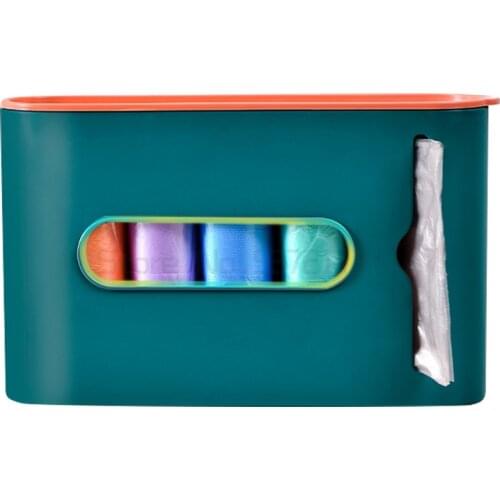 Removable non perforated garbage bag storage box finishing plastic bag collector wall hanging kitchen convenient bag box