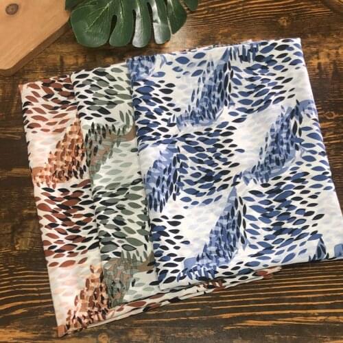 Chiffon Flower Cloth Fabric Leopord Pattern Thin Fashion Dress South Korean Silk Printed Spring And Summer Hot Selling/1 M