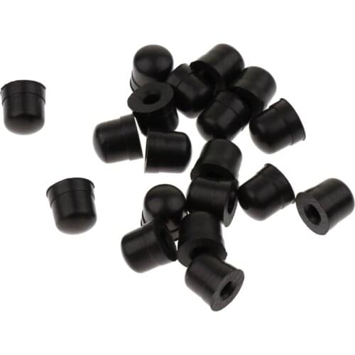 20 Pcs Silicone Trombone Slide Bow Rubber End Tip Bumper for Trombone Brass Instrument Repair Accessories Black