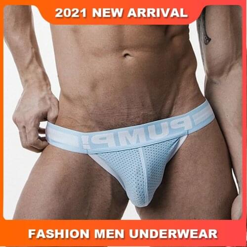 Popular Cotton Solid Breathable Sexy Gay Underwear Men Thong Men Jockstrap Man thong String Men Penis Pouch Gay Underwear Cueca