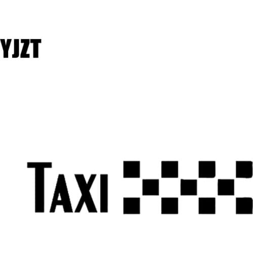 YJZT 15.5*3.5CM Personalized TAXI Vinyl Car Sticker Car-styling Decals Black/Silver S8-1673
