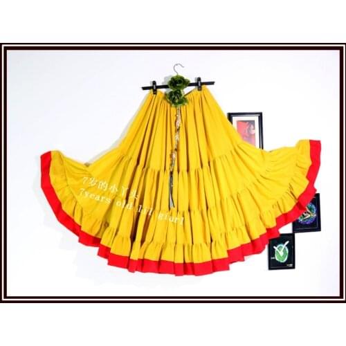 4Tiered 21Yards100%Cotton Tribal Belly Dance Skirt With Border 9EX41