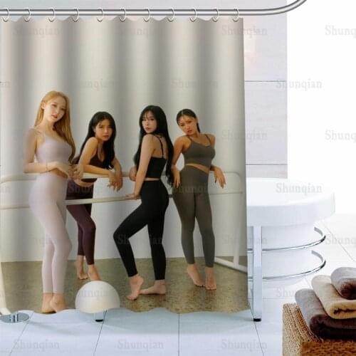 Custom MAMAMOO KPOP Girl Shower Curtain Waterproof Fabric Bath Curtain 180X180cmPolyester Fabric Bathroom Curtain 0512