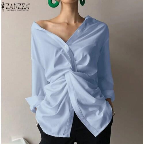 ZANZEA Womens Long Sleeve Shirts