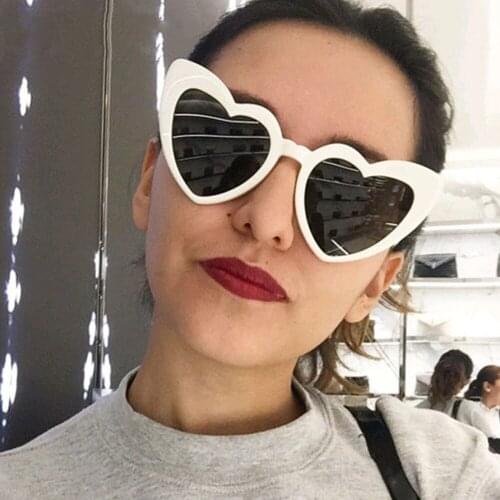 Heart Sunglasses Women brand designer Cat Eye Sun Glasses Retro Love Heart Shaped Glasses Ladies AS009