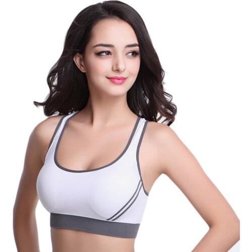 Woment Athletic Vest Padded Tank Top Gym Fitness Sports Bra Stretch Cotton Seamless Breathable Yoga Bras Underwear female set