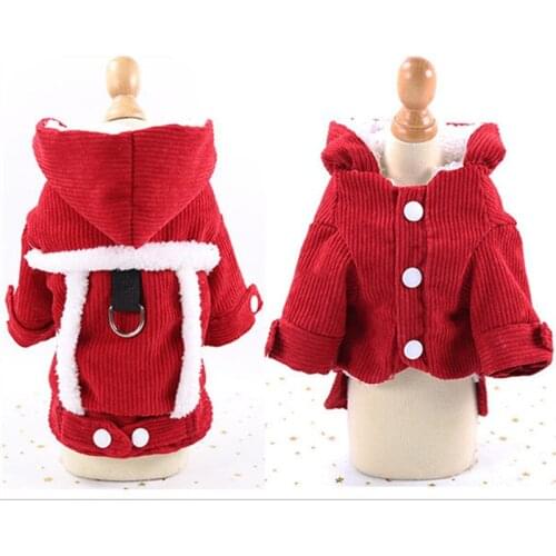Winter Dog Clothes Corduroy Dog Coat Jacket Outfit Garment Yorkshire Poodle Pomeranian Schnauzer Pet Clothing Jumpsuit Dropship
