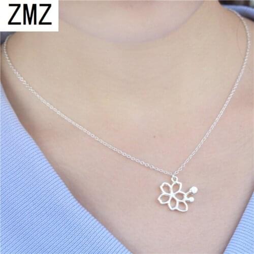 ZMZ 50pcs Europe/US fashion Chemical molecules pendant cute necklace gift for mom/girlfriend party gold/silver jewelry