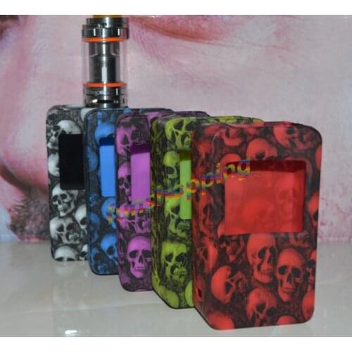 1pcs Design Skull Head Protective silicone Soft case skin cover sleeve For Snowwolf Snow Wolf 200W 200 W Plus 235 Watt Box mod