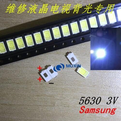 1000PCS SAMUSNG 5630 3V 0.5W TV Cool white LCD Backlight