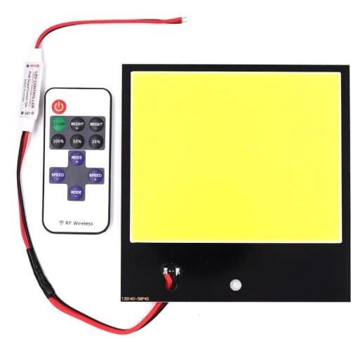 135x140mm Black Board COB LED Lamp 50W Cool white 12V Light with Dimmer for Car Bulbs Outdoor Lighting DIY