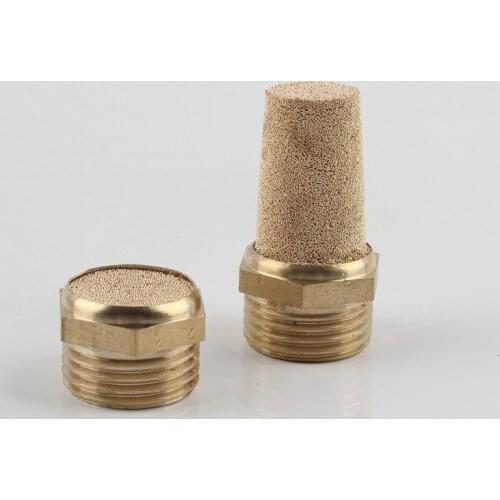 2pcs Copper 1/8 1/4 3/8 1/2 3/4 inch Thread Pneumatic Silencer Connector Silencer Parts For Garden Water Gun Garden Accessories