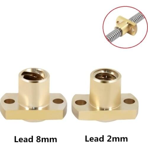 6Pcs T8 Lead Screw Nut H Shape T8 Lead Screw Nuts 3D Printer Parts For Ender3 CR-10 / Tornado/clone