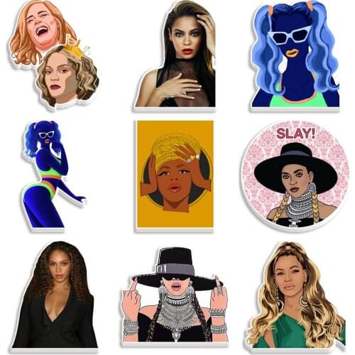 American Female Singer Beyonc Planar Resin Flatback for DIY Hair Bows Clips Decorations 30pcs