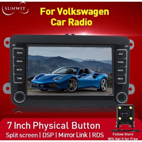 7Inch 2Din Andorid Car Stereo For Volkswagen Car Radio Multimedia Player GPS Navigation System 4G WIFI Bluetooth DSP AutoRadio