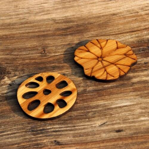 Bamboo Tea Cup Mat Tea Cup Heat Insulation Coaster Natural wooden Home Decor