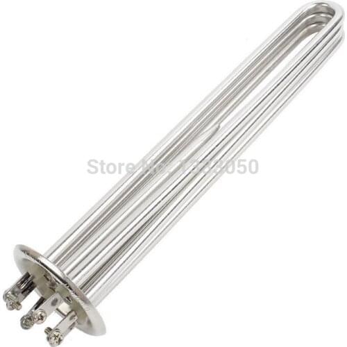Free Shipping Stainless Steel Water Boil Tubular Heating Heater AC 380V 6KW