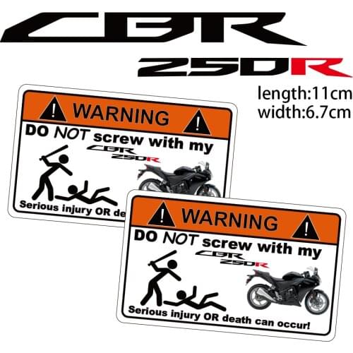 KODASKIN Motorcycle Cheap Creative Warning Sticker Decal for Honda CBR250R
