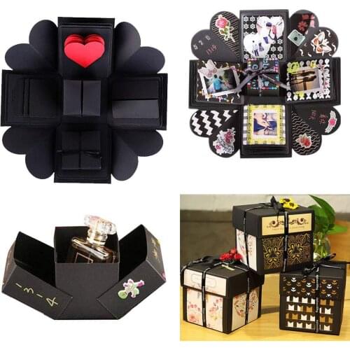 DIY Explosion Box Gift Surprise Love Paper Box Package Handmade Memory Scrapbook Photo Album Wedding Anniversary Birthday Gifts