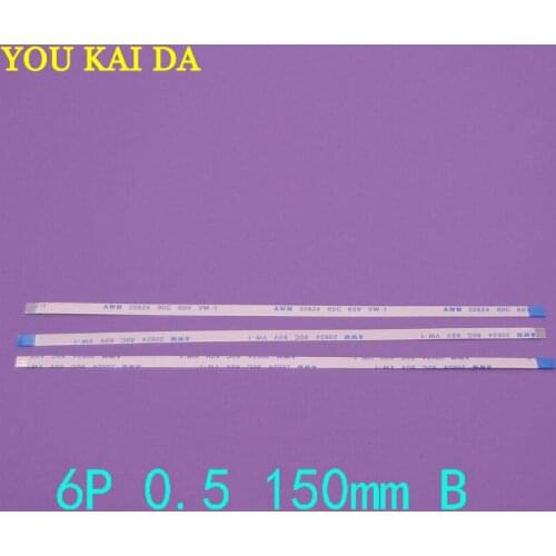 2pcs New FFC FPC flat flexible cable 0.5mm pitch 6 pin 6PIN Reverse Length 150mm Width 3.5mm Ribbon Flex Cable