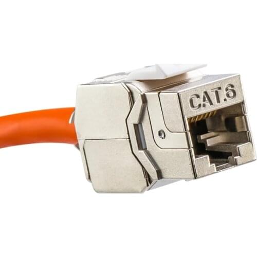 RJ45 Cat5e Cat6 Cat6A Network Toolless Keystone Jack Module Full Shielded RJ 45 Socket To LSA Toolfree Termination Connector