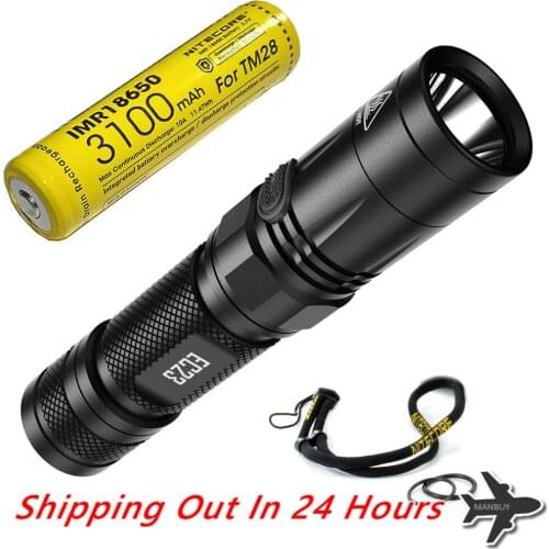 Top Sales NITECORE 1800LM LED Flashlight EC23 18650 Rechargeable Battery Waterproof Outdoor Camping Portable Torch FREE SHIPPING