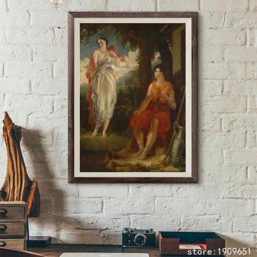 Cotton no frame classical religious figure angels scenery canvas printings oil painting printed on cotton art decoration picture