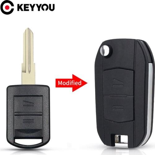 KEYYOU For Opel Remote Car Key Case Shell for Opel Vauxhall Corsa c Meriva astra h j g d Combo 2 Buttons keys Fob Micro Switch