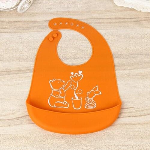 Summer Adjustable Waterproof Bib Cartoon Prints Kids Silicon Bib Baby Bib Childrens Baby Feeding Tools Boy Girl Bibs apron