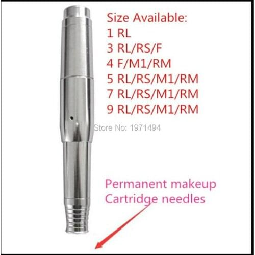 Cheap 300pcs digital professional permanent makeup machine round liner needles 1RL/3RL/5RL for eyebrow lip eyeline tattoo gun