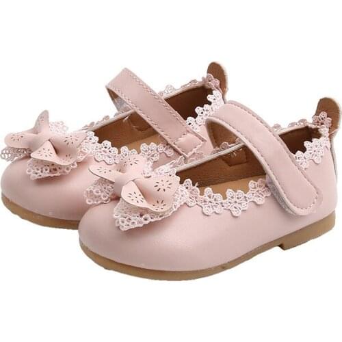 Fashion Baby Girls Shoes Princess Sandals Toddler Lace Flowers Bow-knot Anti-slip Party Shoes Solid Soft Baby Sandals For Girl