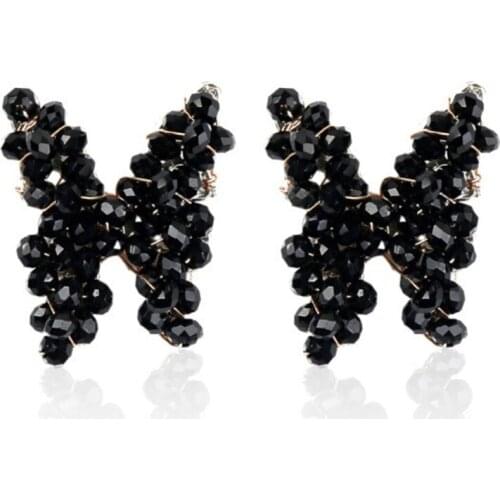 Fashion Needle Crystal Butterfly Insects Earrings New Earring Celebrity Pendant Jewelry Birthday Party Girls Gift 3 Colors