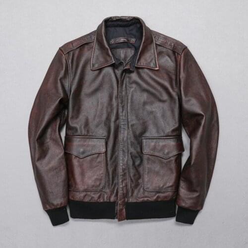 TOP 2020 New arrival Men Genuine Leather Jacket Casual Cow Skin Jackets Cheap Sale Russia Free Shipping