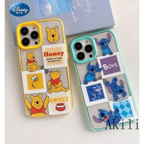 Cartoon Cute Disney Stitch Soft Case for iPhone 12 11 Pro Max 7 8 XR X XS Max SE 2020 Phone Cover Silicong Anti-fall Coque Shell