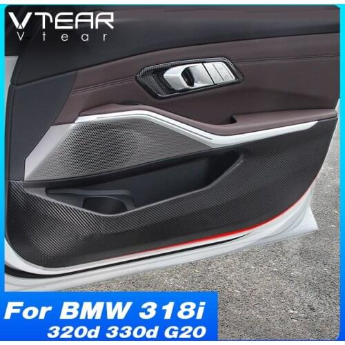 Vtear Door Anti Kick Cover Sticker Decoration Interior Anti-Dirty Accessories Car Anti-Scratch Parts For BMW 318i 320d 330d G20