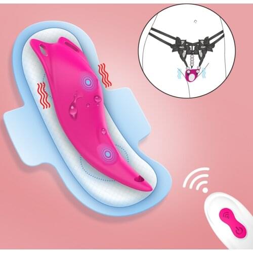 Wearable Dildo Vibrator Wireless Remote Invisible Panty Vibrator G-spot Clitoral Stimulation Vibrating Eggs Sex Toys for Woman