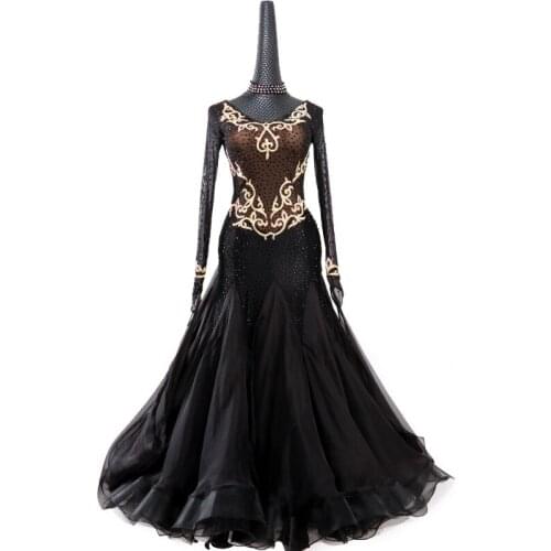 New! Competition Ballroom dance costumes sexy sleeveless ballroom dance dress for women ballroom dance competition MD581