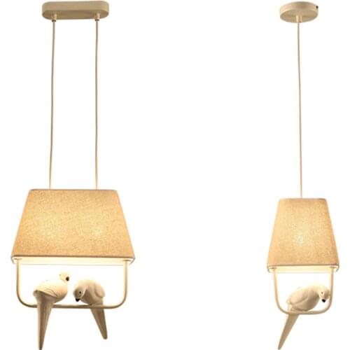 Art deco novelty bird pendant lights for kitchen dining room vintage cage pendant lamp bedroom bar cafe Led Lustres E Pendentes