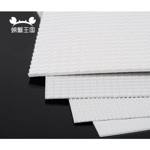 New ABS Plastic Styrene Roof Tiles Sheet White Architectual DIY Model making sand table material 270mm x 270mm