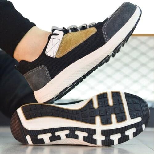 Steel Toe Shoes Work Safety Shoes for Men and Women Lightweight Breathable Sneakers Outdoor Non-slip Puncture Proof Footwear