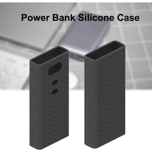 Soild Color Anti-Fall Stain Resistant Soft Power Bank Silicone Case Protective Cover For ZMI 20000mAh Mobile Power Bank
