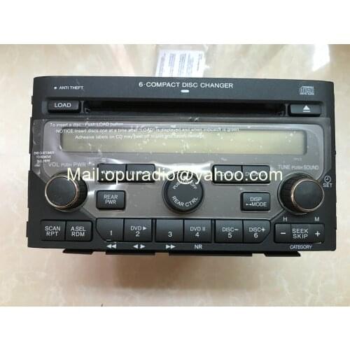 OEM Factory Hondda radio 39100-STW-A410 CQ-EH8768A 6 Compact disc changer with code for Hondaa Pilot 06-08 car CD Player