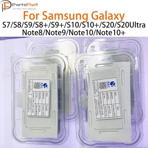 100pcs/lot 125um OCA Film for Samsung Galaxy S7 S8 S9 S10 S20 Note 8 9 10 Plus Optically Clear Adhesive LCD Touch Glass Film