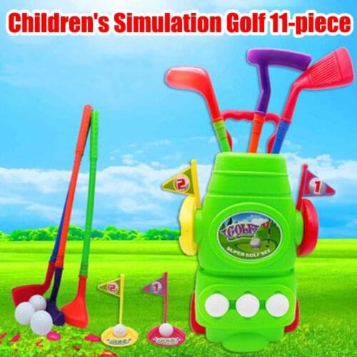 Hot Kids Golf Club Set with Golf Sticks Sports Toys Kit Physical Mental Development for Boys Girls DO2